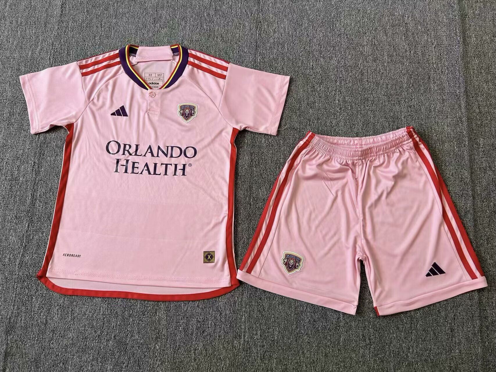Kids-Orlando City 24/25 Away Pink Soccer Jersey
